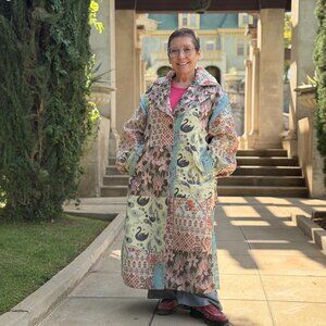 Free People Golden Hour Jacquard Coat in M/L